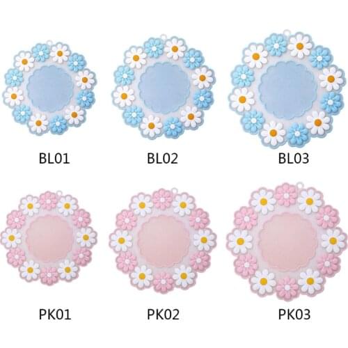 Cute Flower Coaster Insulation Placemat Anti-Slip Soft PVC Cup Mat for Drinks Coffee Beverage Cup Beer Mugs Holder Tableware