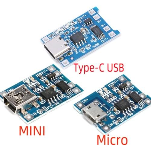 TP4056 Micro USB 5V 1A 18650 TP4056 Lithium Battery Charger Module Charging Board With Protection Dual Functions 1A Li-ion
