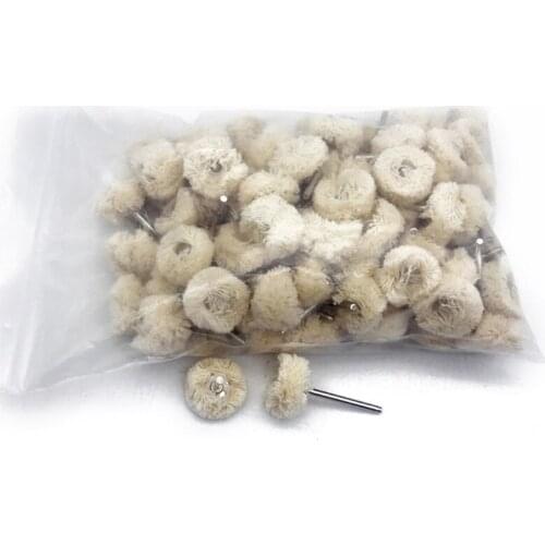 10pcs 3mm 2.35mm Wool Polishing Brush Buffing Wheel Grinding Buffing Wheel Grinder Head Drill Rotary Tool Accessories