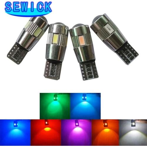 100PCS T10 W5W 194 5630 LED Car bulbs 6 SMD HID CANBUS ERROR FREE Car Side Wedge Light License Plate Light Ceiling Lamp