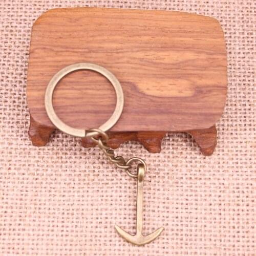20pcs New Fashion Keychain 30x18mm anchor sea Pendants DIY Men Jewelry Car Key Chain Ring Holder Souvenir For Gift