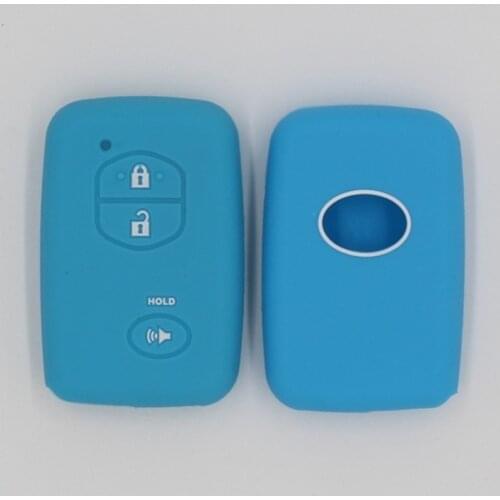 3PC Silicone Key Case Cover For Toyota Avensis Camry Corolla Prado Kluger Tarago Yaris Keyless Fob Shell Skin Holder Protector