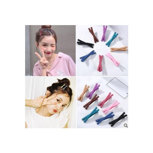 500pcs/lot DIY Multi Acrylic Scrub Hair BB Clips Coloreful Cross Side Hairpins Hair Care Styling Accessories Tools HA733