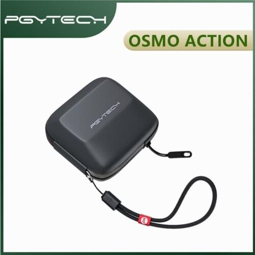 PGYTECH Action Camera Case for DJI Osmo Action Camera Hard Shell Original Protective Accessories with Extension Pole Installed