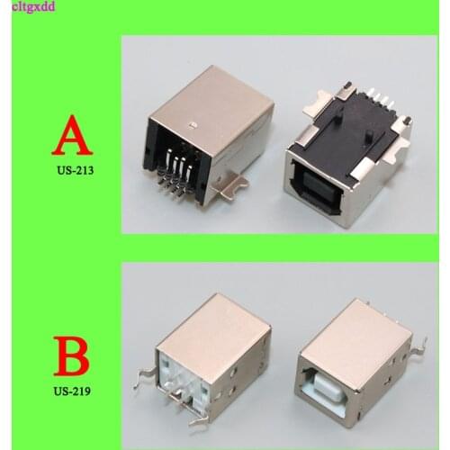 Cltgxdd 1X USB 2.0 Connector Socket Jack Female Type B 90 Degree Connector Soldering PCB Connector Printer interface White/Black
