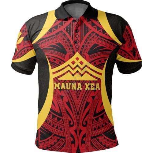 Hawaii Polo Shirt Protect Mauna Kea 3D Printed Polo Shirt Men Women Short Sleeve Summer T-shirt