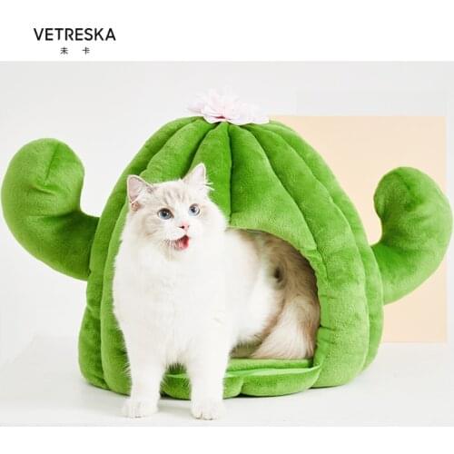 Cactus pet litter cat litter plus velvet comfortable cat litter sleeping pad kennel winter warm cat supplies