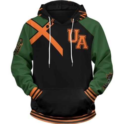 My Hero Academia Cosplay Costume Hoodie Bakugou Katsuki 3D Printed Halloween Skull Polyester Sportswear Jacket Thin