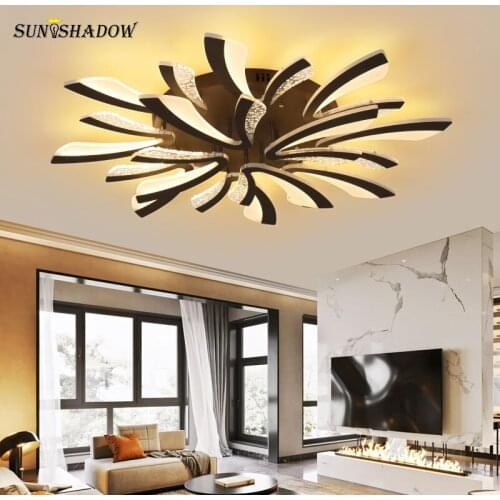 Creative Modern Led Chandelier Black&White Color Ceiling Chandelier Lighting for Living room Bedroom Dining room Kitchen Lights