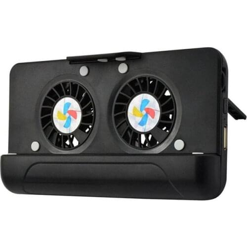 Cell Phone Cooler, Usb Cooling Dual Fan Radiator/Stand Holder/Power Bank With 4400Mah Rechargeable Battery For Iphone Smart Phon