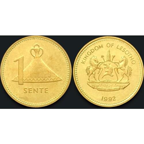Lesotho 1 Cent 1992 Genuine Original Coins 100% Real Issuing Collection Coins Unc Africa