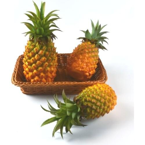 Hot Selling Fruit Model PVC Simulation Pineapple Pineapple Fruit Shop Window Bedroom Living Room Ornaments Children Early Educat