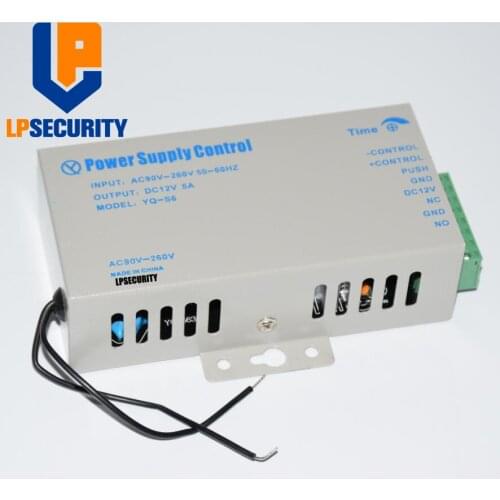 LPSECURITY DC 12V New Door Access Control System Switch Power Supply 5A / AC 90~260V 3A optional