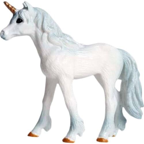 Simulation Animal Model Unicorn Figurine Plastic Horse Mythical Figurine Miniature Home Decor