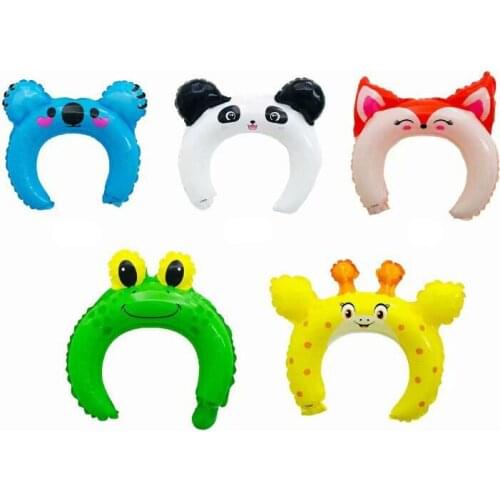 Cartoon animal headband balloon headdress aluminum balloon child bunny hair hoop toy small gift party decoration lovely