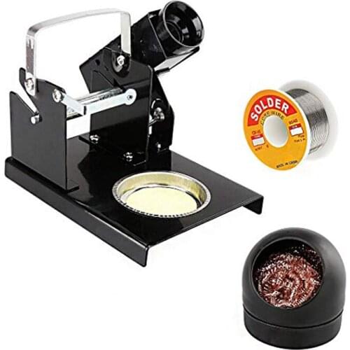 Soldering Iron Accessory Tool Kit Soldering Iron Bracket Stand Holder Support Station Frame with Convenient Solder Reel