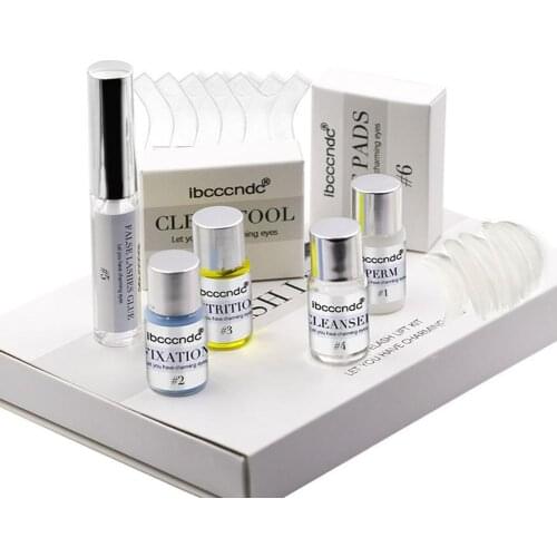 7pcs/set Professional Mini Eyelash Perming Kit For Lashes Makeup Perm Lifting Glue with Set Extension Cilia Tools Rods L5N4