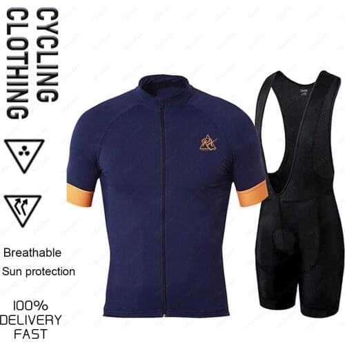 NEW 2021 RX Summer Cycling Jersey Set Maillot Ropa Ciclismo Cycling Bicycle Clothing MTB Bike Clothes Uniform Man Cycling Suit