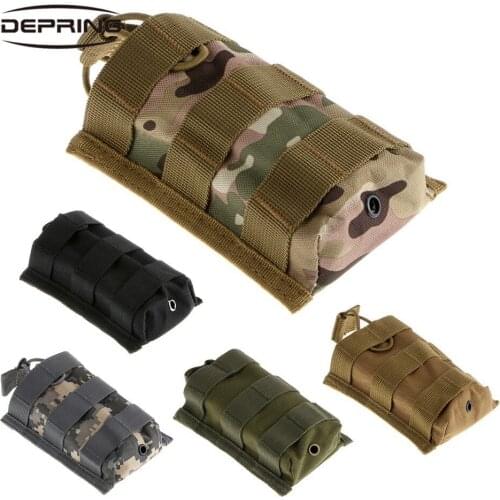 Molle Tactical Single Magazine Pouch for M4 M16 5.56 .223 Open Top Walkie Talkie Holster Radio Case Gear Holder
