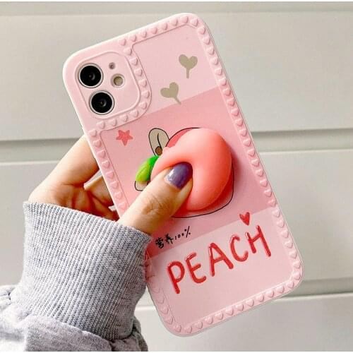 Peach pinch girl iPhone cases hot fart phone painted covers for iphone 11 iphone 12 iphone XS/XR/7Plus/8Plus