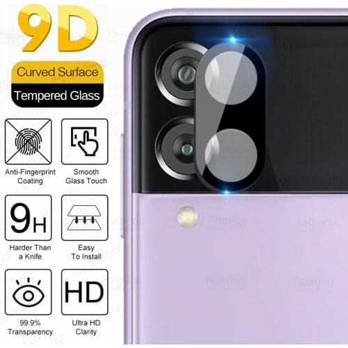 9D Full Curved Rear Camera Case For Samsung Galaxy Z Flip3 5G Tempered Glass Z Flip 3 ZFlip 3 ZFlip3 Back Lens Protective Cover