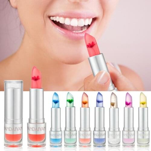 HANDAIYAN Transparent Flower Warm Jelly Lipstick Lasting Moisturizing Waterproof Lip Balm Repair Lip Chapped Anti-dry Lip