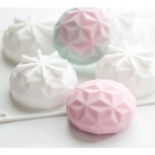 6 Cavity Diamond Silicone Cake 3D Chocolate Molds for Baking Dessert Ice Mould Moule Mousse DIY Pastry Decorating Tools