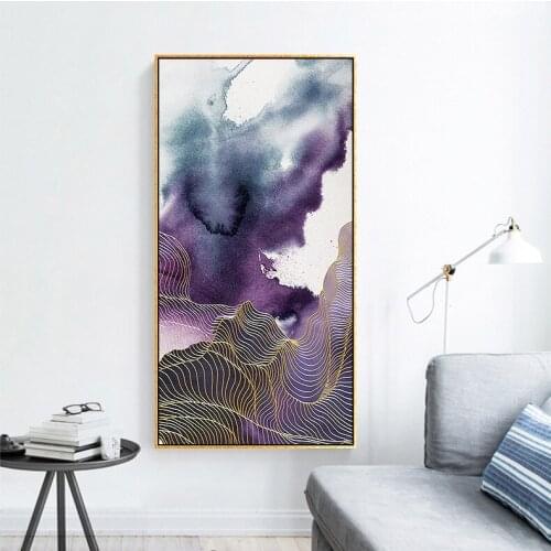 Morden Canvas Painting watercolor line Prints Art Posters Prints Abstract Art Wall Ink painting Pictures Living Room Home Decor