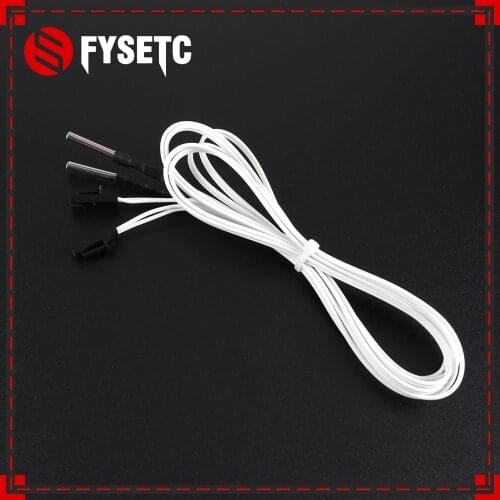 2PCS HT-NTC100K Thermistor Temperature Sensor L 1M For 350 Degrees 3D Printer Parts For Prusa i3 MK2S/MK3/MK3S Hotend Extruder