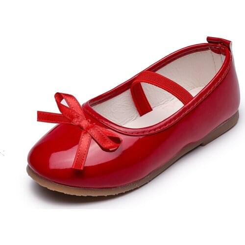 Kids Childrens Princess Patent Leather Shoes For Girls Slip-On Flat Wedding Party Student Dance Shoes 1 2 3 4 5 10 12 Years old