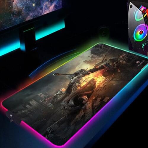 World of Tanks Mausepad Anime Mouse Pad Gaming Computer Desk Mat Cute Xxl LED Mause Pad Gamer Keyboard Mousepad RGB Mouse Mats