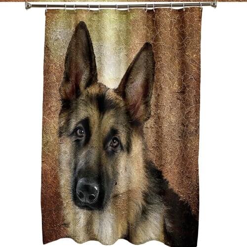 New Arrival Animal Dog 3D Printed Shower Curtains Bathroom Decor Waterproof Polyester Cloth Bath Curtain Washable With Hooks