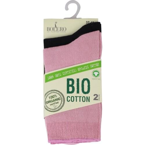 2pairs Organic Cotton Breathable Womens Socks