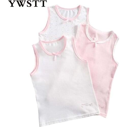 Girls Summer Wear Tops cotton Baby Girls Cute Bowknot Printing Vest Children Summer Clothing Homewear Pajamas Top Kids Underwe