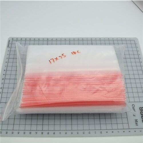 100pcs 17*25cm PE Clear Self Sealing Zip Lock bag/ Plastic Packaging / Lock zipped Poly Clear Bags