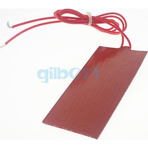 110V AC 150x150mm 75W Rectangle Flexible Waterproof Silicon Heater Pad For 3D Printer Oil Tank