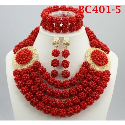 2020 Top Exquisite Dubai Jewelry Set Luxury Gold Color Big Nigerian Women Wedding African Beads Jewelry Set Costume Design