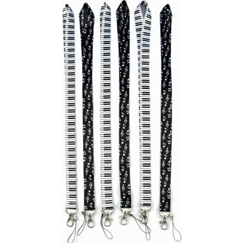 40pcs Fashion Piano Music Neck Lanyards for Mobile Phone Accessories Cute Phone Straps Long Lanyards for Keys ID Card Wholesale
