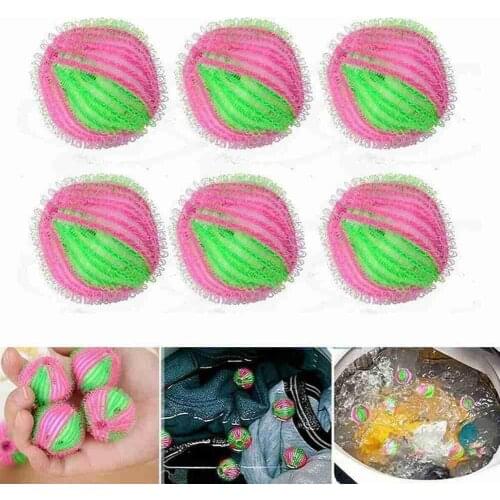 6pcs Magic Hair Removal Laundry Ball Clothes Personal Care Hair Remover Ball Washing Machine Cleaning Ball Grabs Fuzz Hair