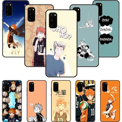 Phone Case For SamSung Galaxy S Note 10 20 7 6 9 8 Plus Edge E Ultra Lite Black Cover Funda Luxury Haikyuu Volleyball