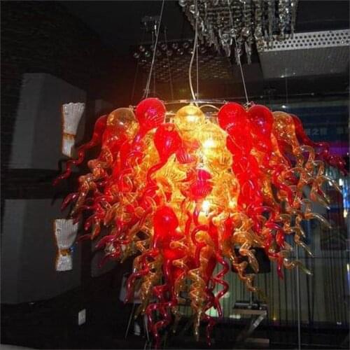 Art Decorative Designer Glass Pendant Lamps Blown Glass Chandelier Colorful Dale Chihuly Style for Hotel Home Art Decoration