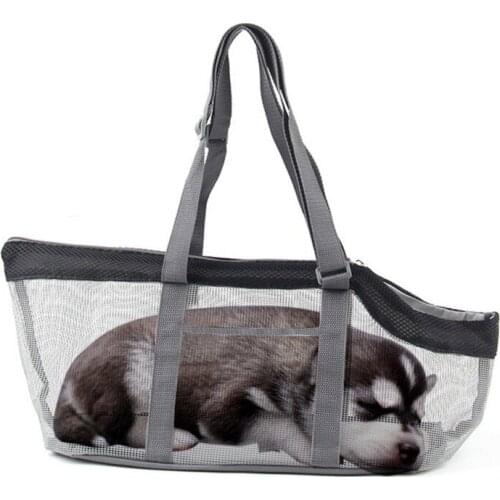 Summer Dog Cat Single Shoulder Bags Portable Breathable Mesh Pets Carrier Handbag For Kitten Puppy Outdoor Travel Pet Bags