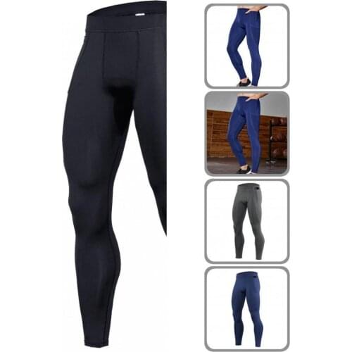 Men Stylish Skinny Quick Drying Training Trousers Bottoms Compression Pants Skinny Male Clothing