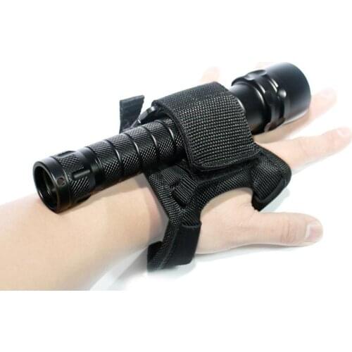 Outdoor Underwater Diving Dive LED Torch Flashlight Holder Soft Black Neoprene Hand Arm Mount Wrist Strap for Glove drop ship