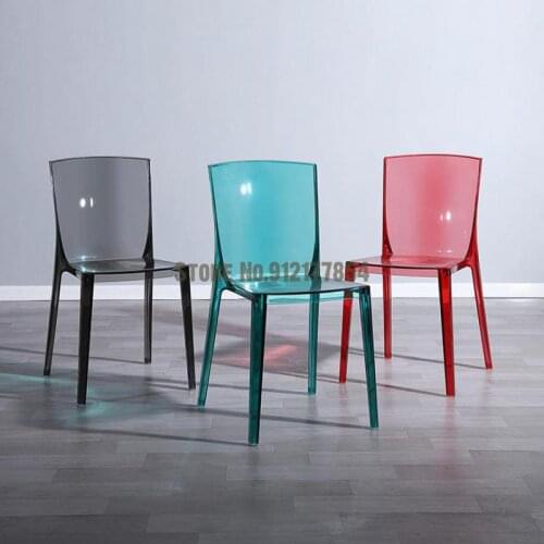 Nordic Original Designer Transparent Devil Light Luxury Dining Chair Crystal Non-acrylic Net Red Simple Modern Creativity In