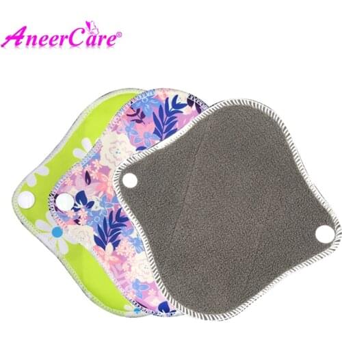 3pcs reusable panty liners serviette hygienique lavable Reusable menstrual pads feminine hygiene reusable female pads period
