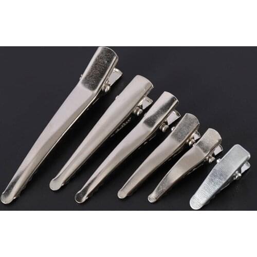 30pcs 50pcs 25/30/35/45/50/60mm Metal Prong Hair Clips Blank Hairpins Base for Jewelry Making DIY Alligator Clamps Hairclip