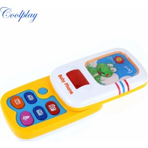 Slider Cartoon Phone Toy Children Educational Toy Mobile Cellphone Kids Learning Study Musical Sound Telephone Electric Toy Gift