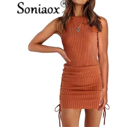 Летние трикотажные платья Soniaox China At AliExpress