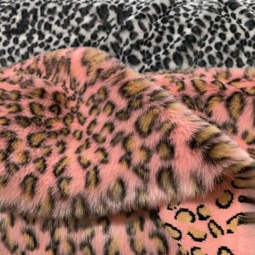 Leopard Print Artificial Wool Cloth Fabric For Sewing Dance Dress 2020 High quality Plush Cloth Fabric Homedeco